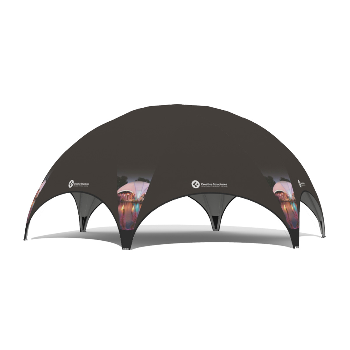 BUBBLE Hexadome L - complete with canopy, Fullprint