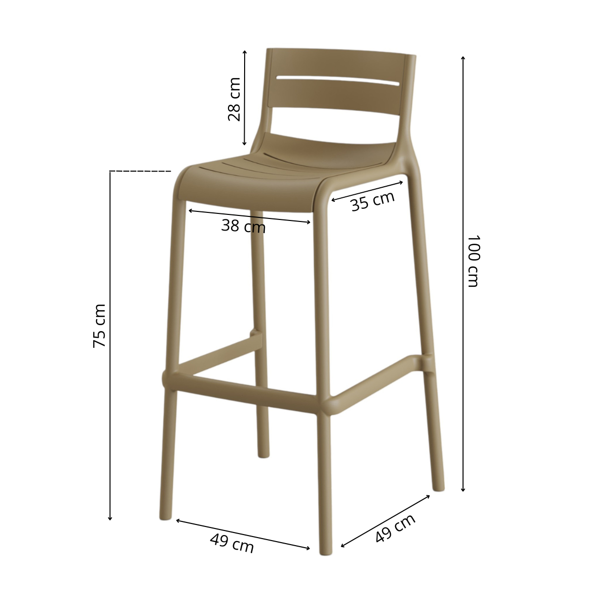 Calor Stack Bar Stool polypropylene