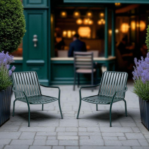 Stackable lounge chair, metal