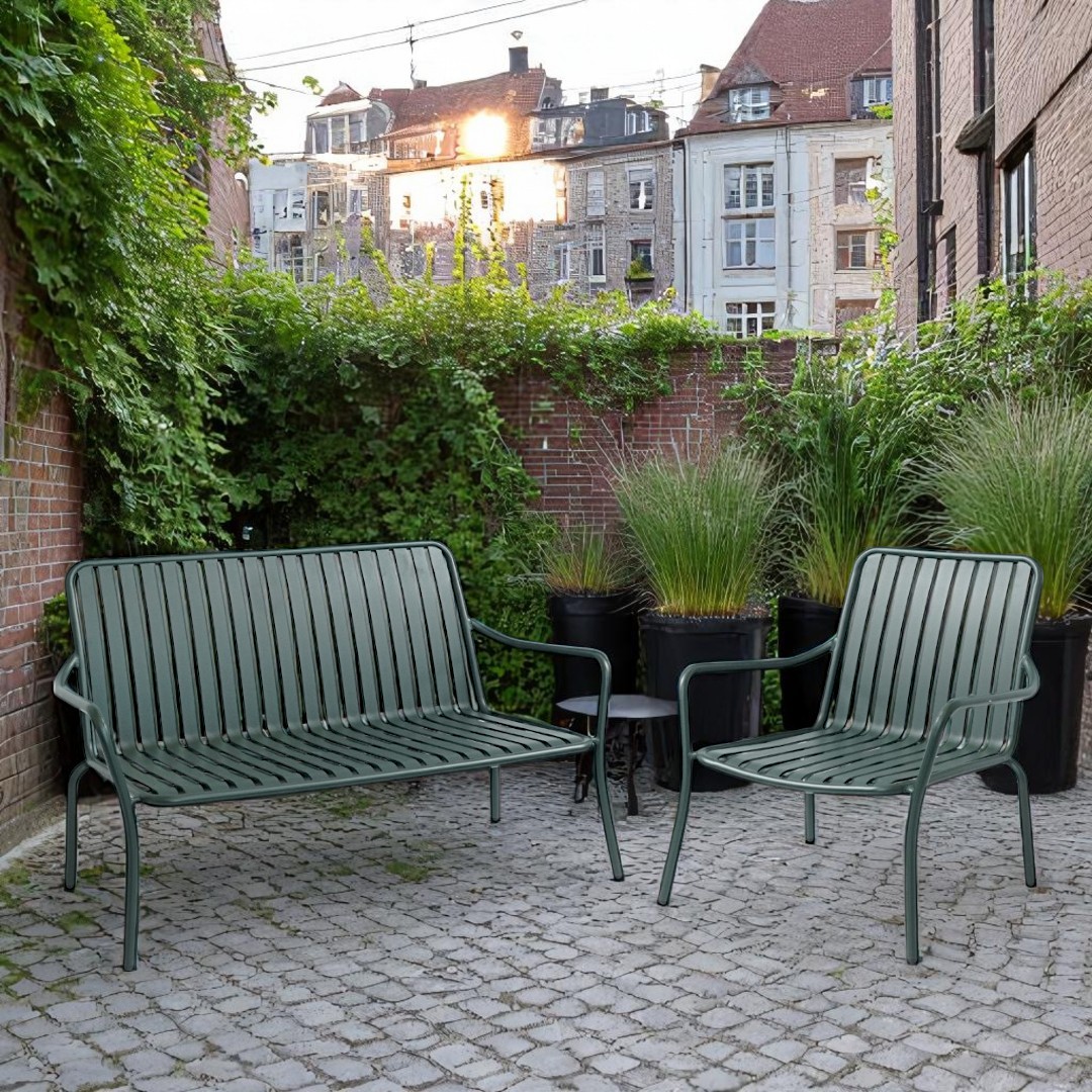 Stackable lounge chair, metal