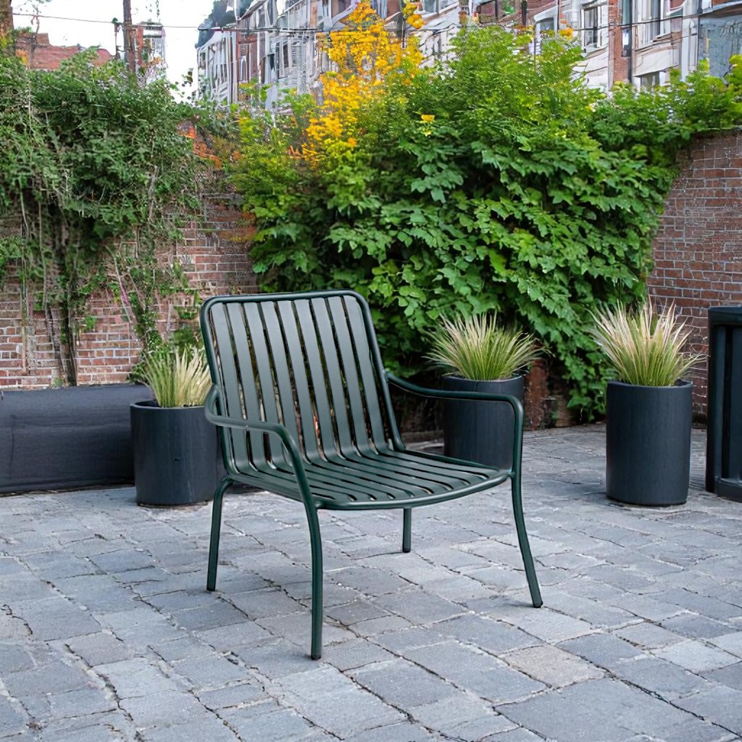 Stackable lounge chair, metal