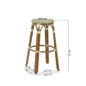 Paris Bar Stool - Woven