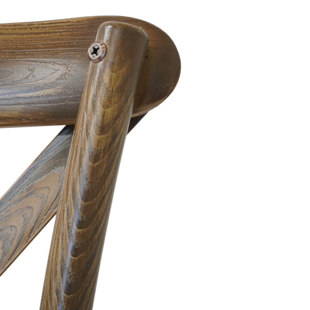 Crossback chair with woven seat PP