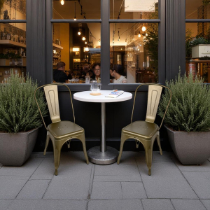 Outdoor treated bistro chair