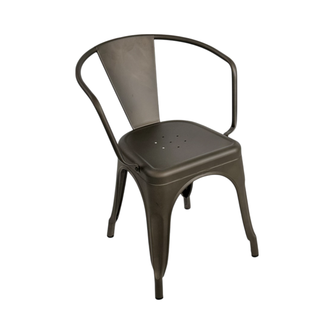 Bistro chair with armrests outdoor treated