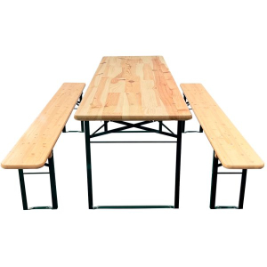 Standard table/bench set 220x67cm Natural color