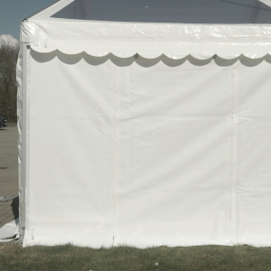 Side 2.2m - zipper/door, white PVC