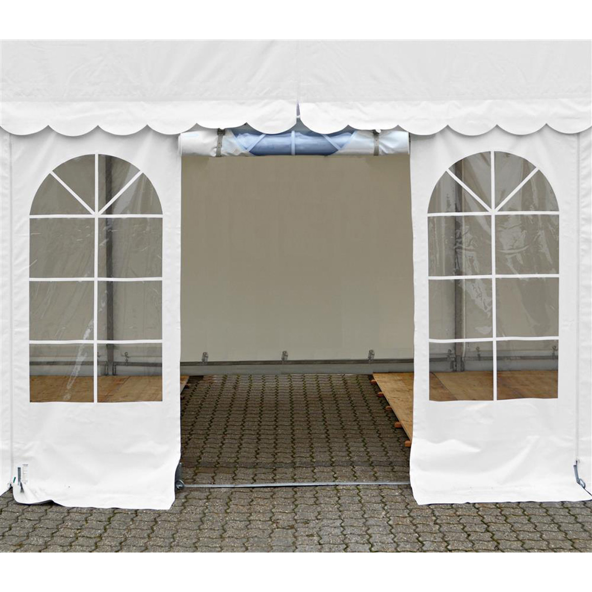 Side 2.2m white - zipper/door/window, white PVC