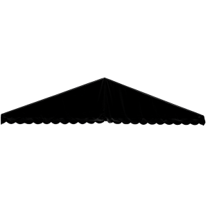 Gable triangle 12m, Black PVC