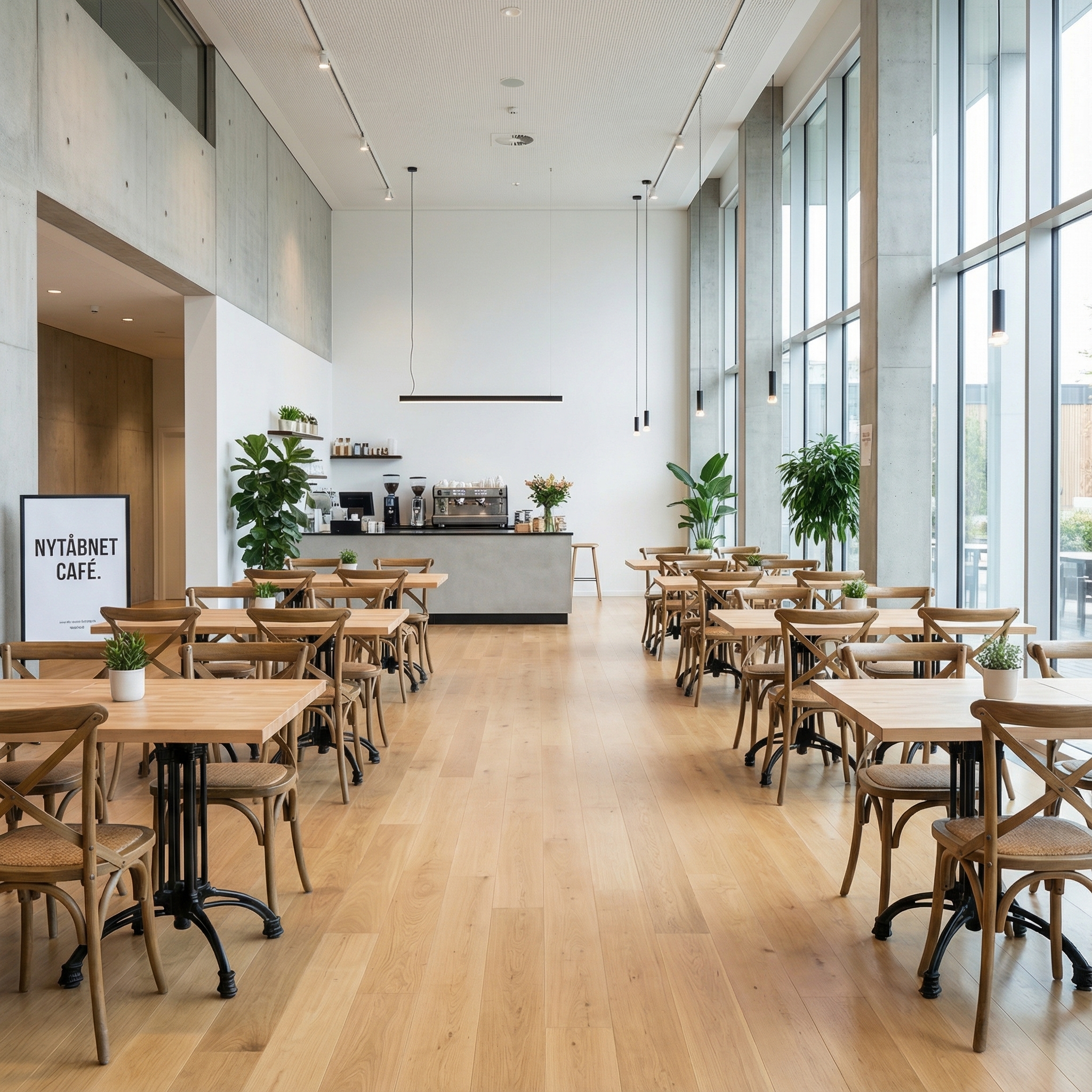 Bordplade massivt birk 38mm, lys valdnødde bejse