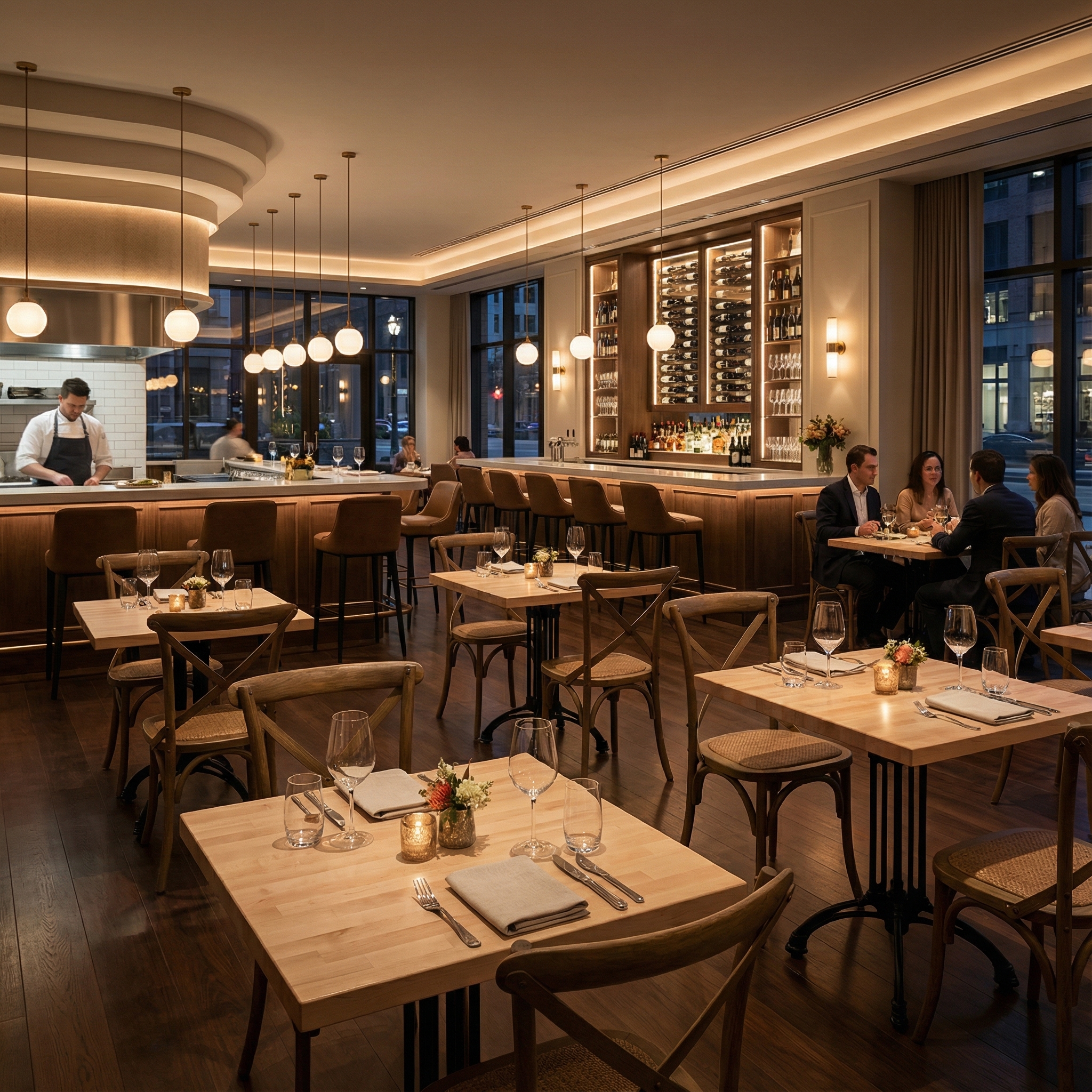 Bordplade massivt birk 38mm, lys valdnødde bejse