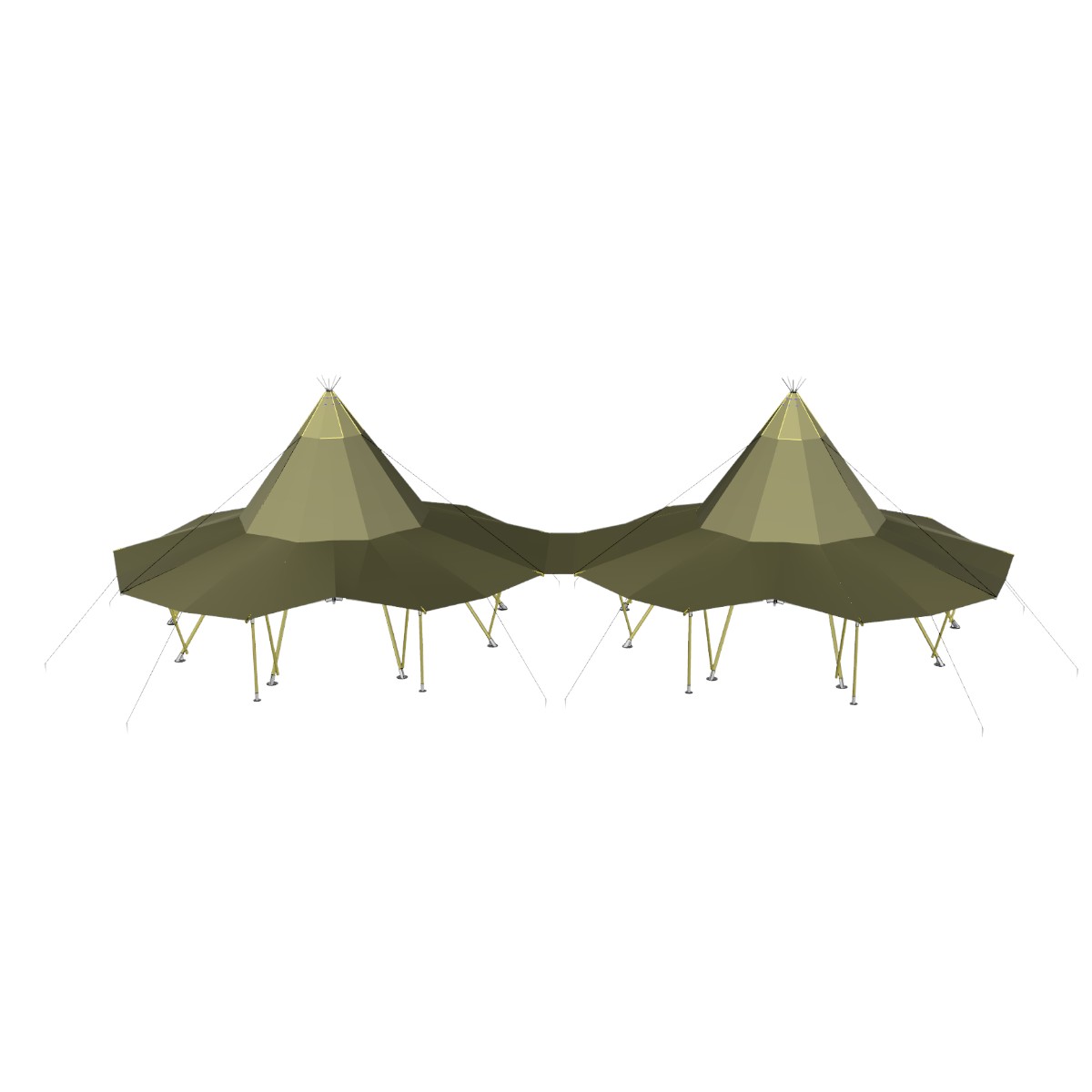 Assembly piece Teepee Ø8m PVC