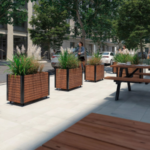Cubic Flower Box w/wheels ThermoWood®