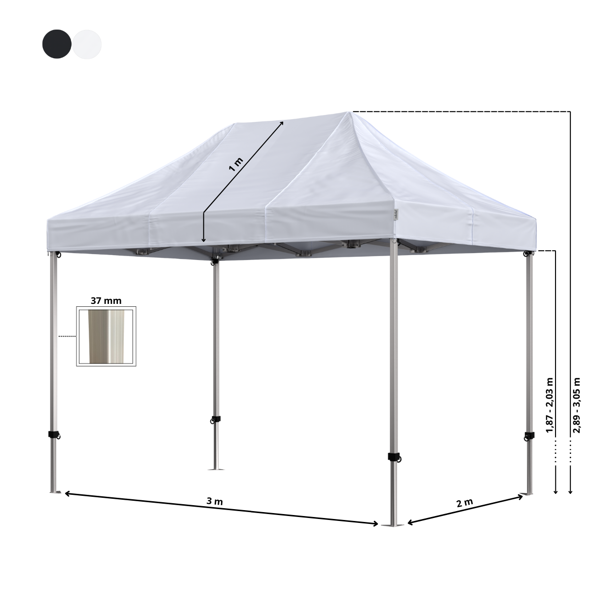 Standup Tent Complete 2x3m Premium