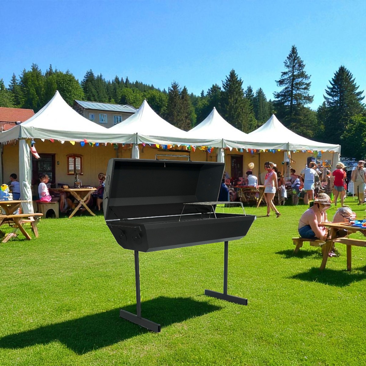 Gourmetroaster complete with foldable table