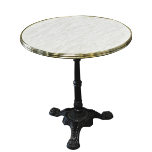 Marble look/brass tabletop round