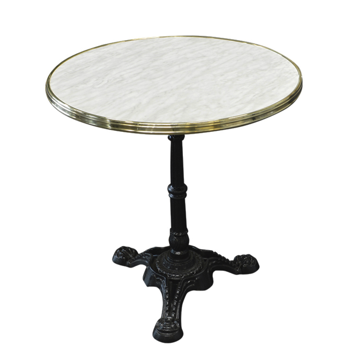 Marble look/brass tabletop round
