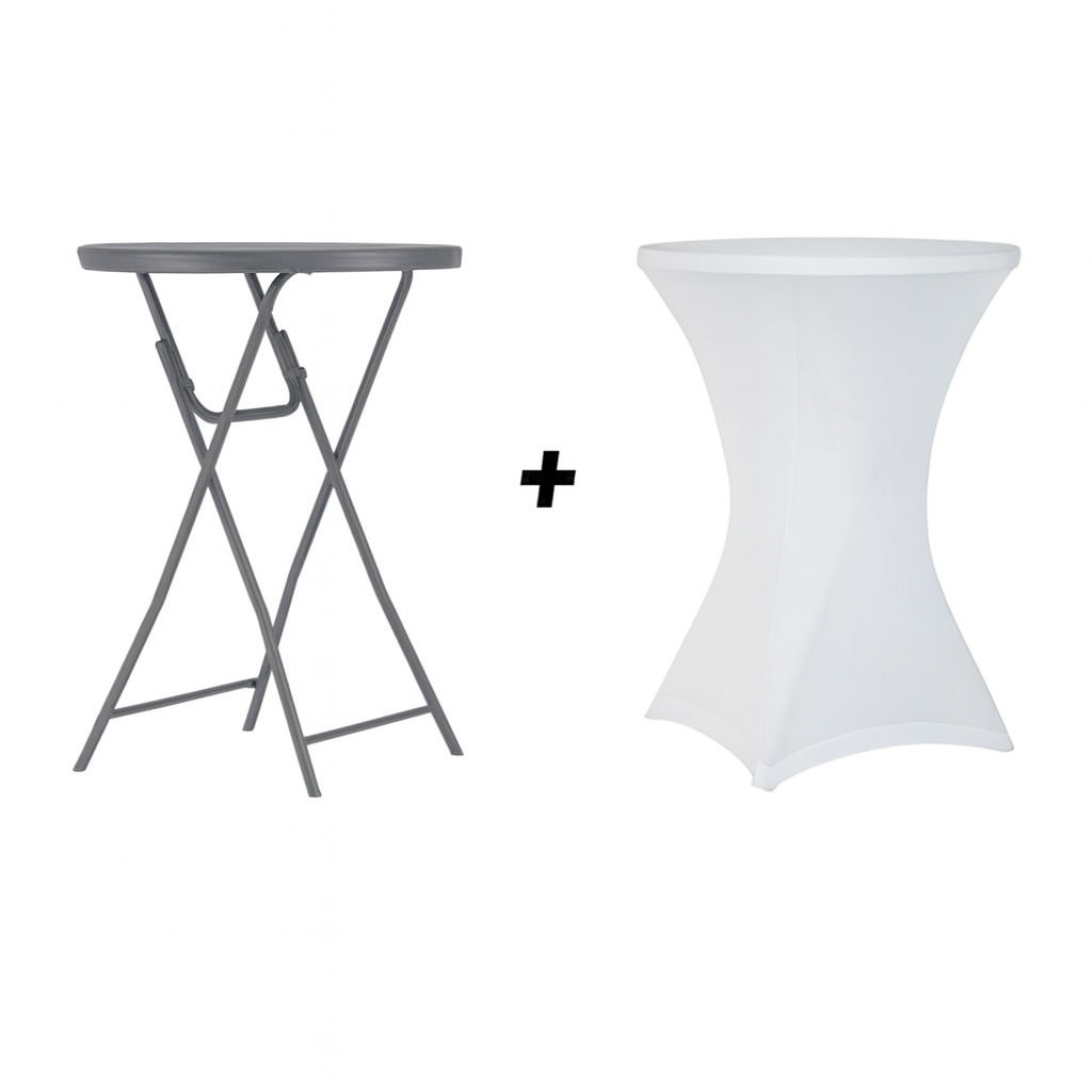 Zown NC - foldable table Cocktail Ø80cm incl. stretch cover