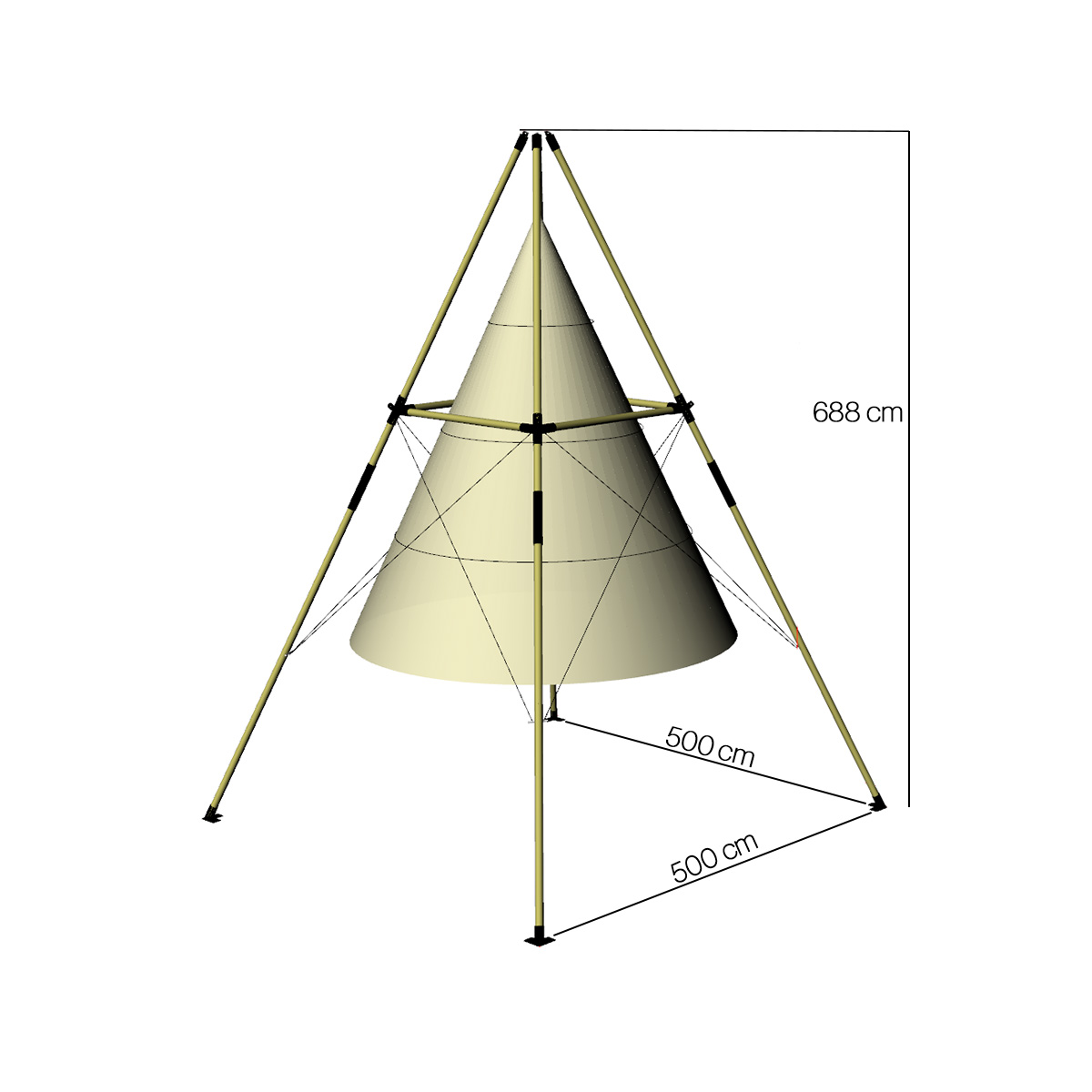Cone 5x5m