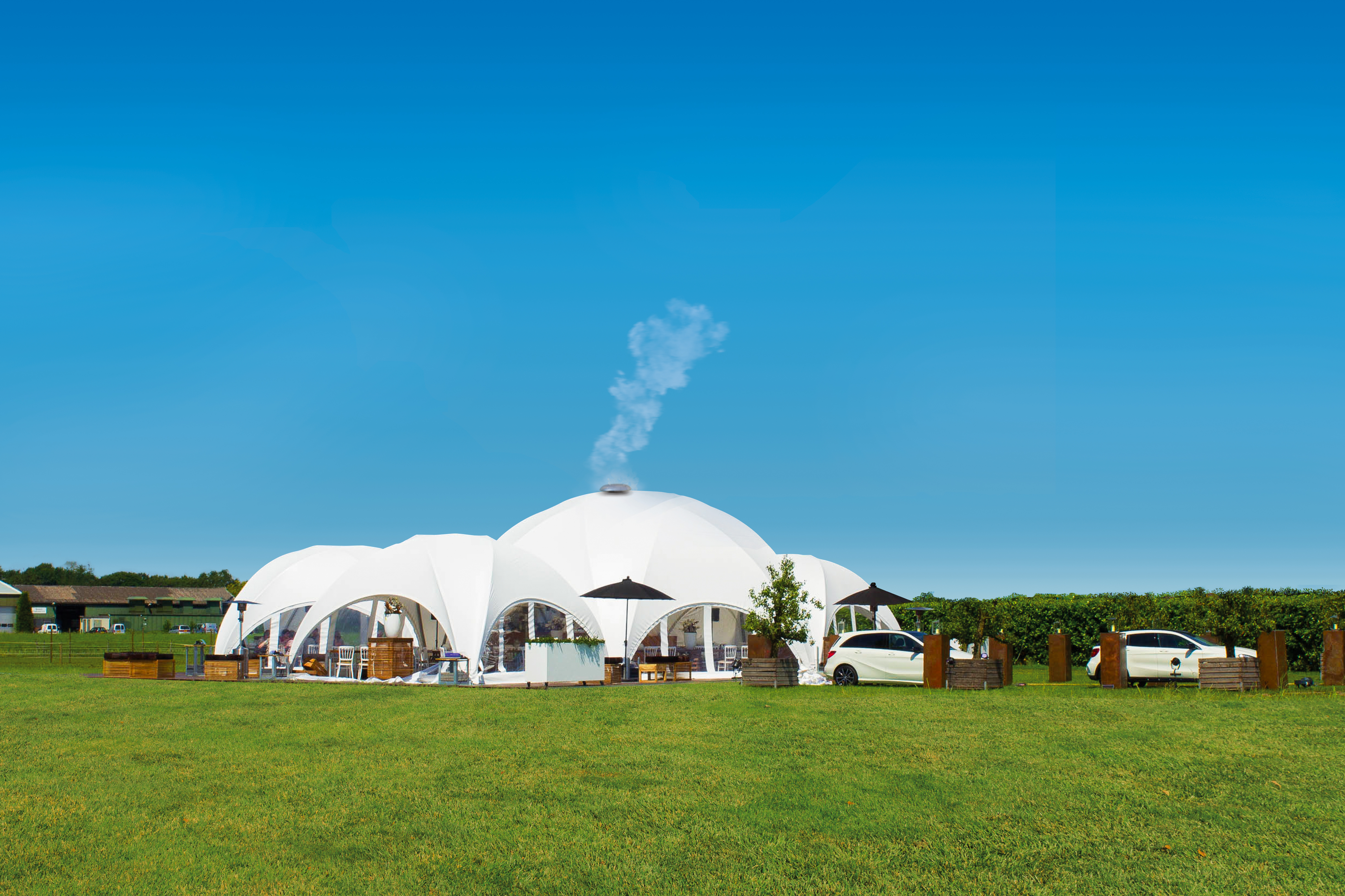 BUBBLE Hexadome M - complete with canopy, white