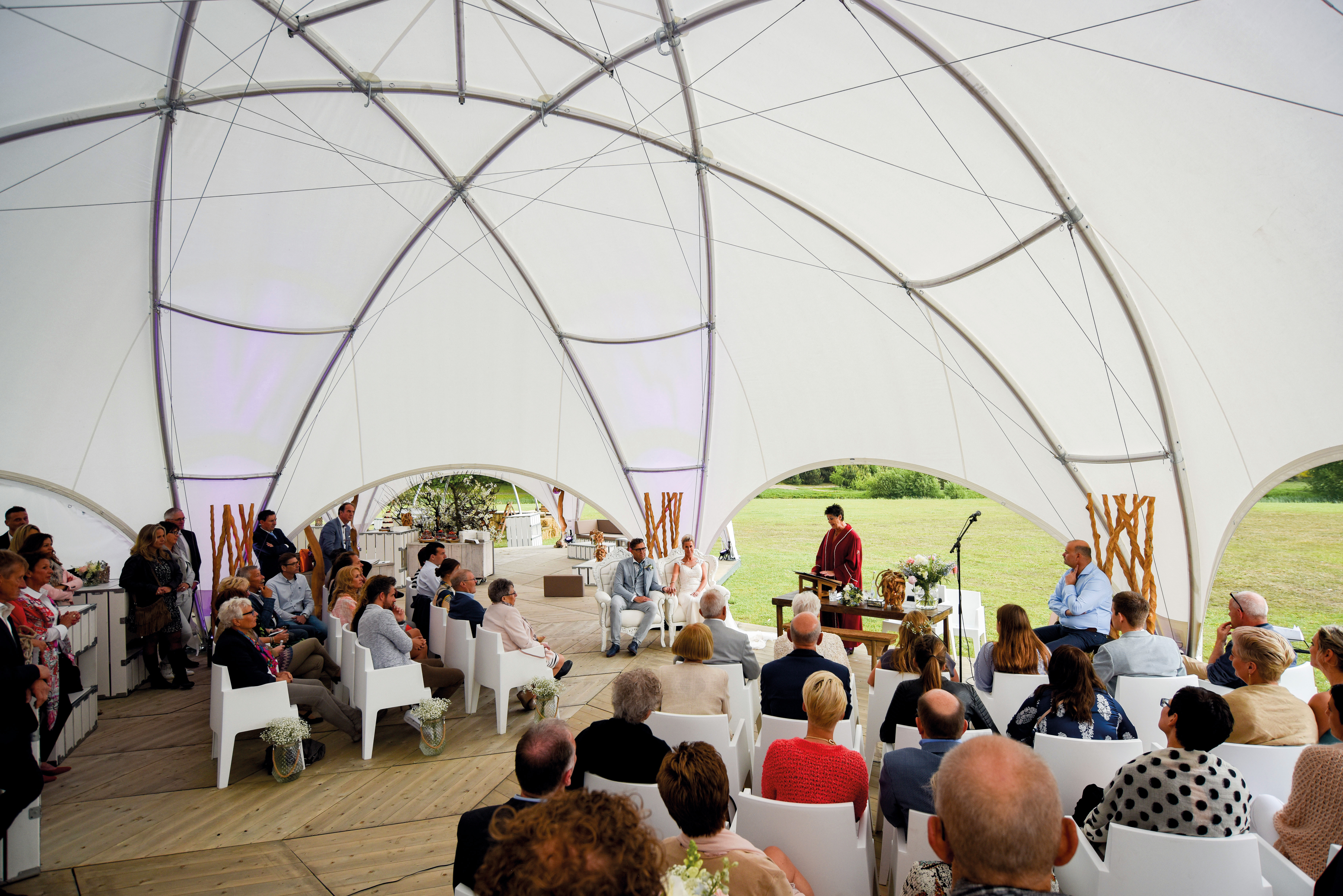 BUBBLE Hexadome M - complete with canopy, white