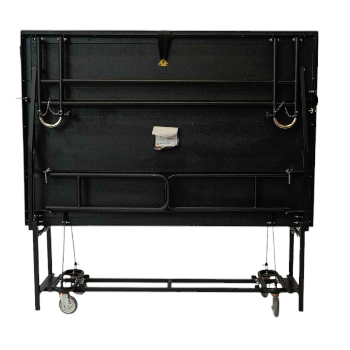 Z-Stage foldable stage on wheels, black carpet
