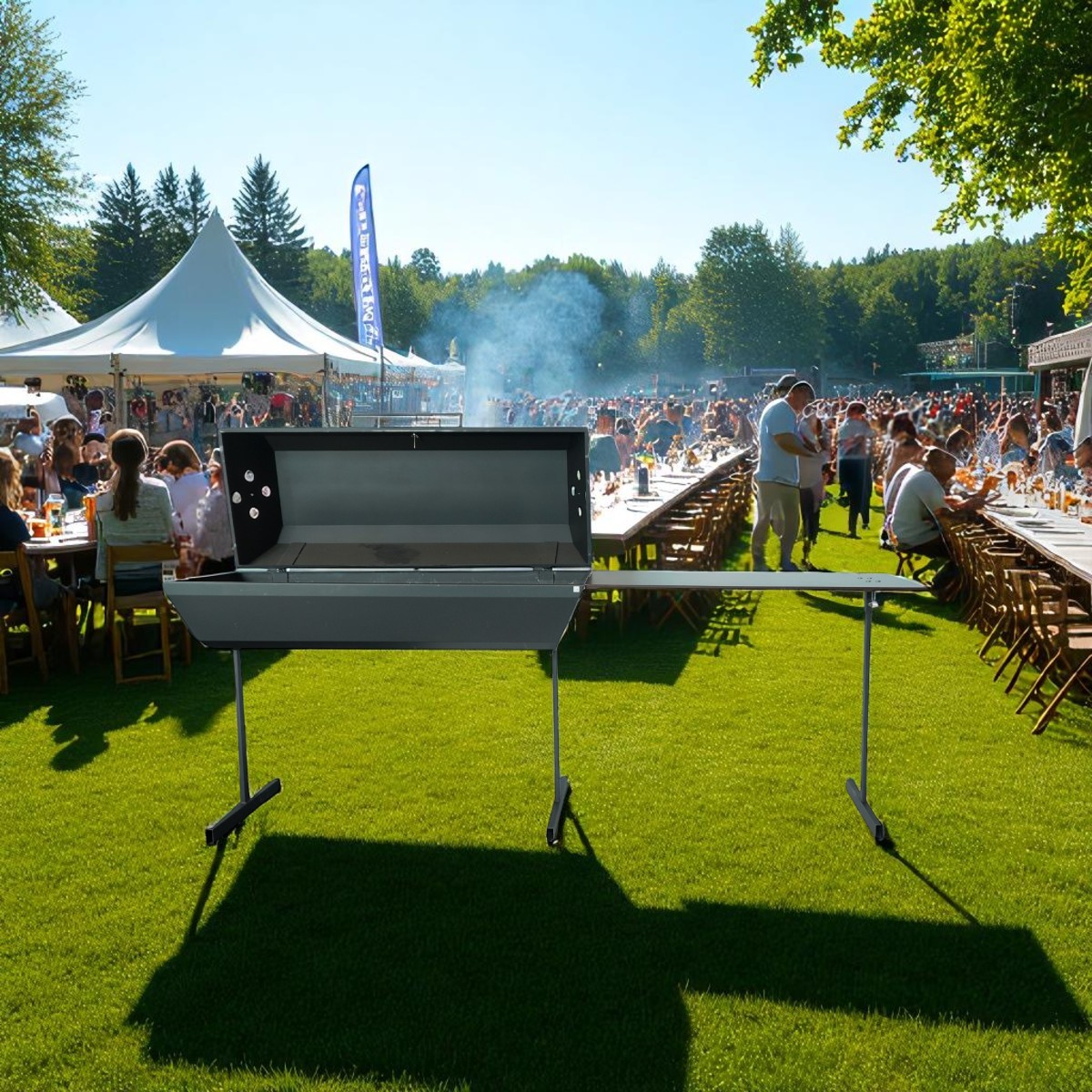 Gourmetroaster complete with foldable table