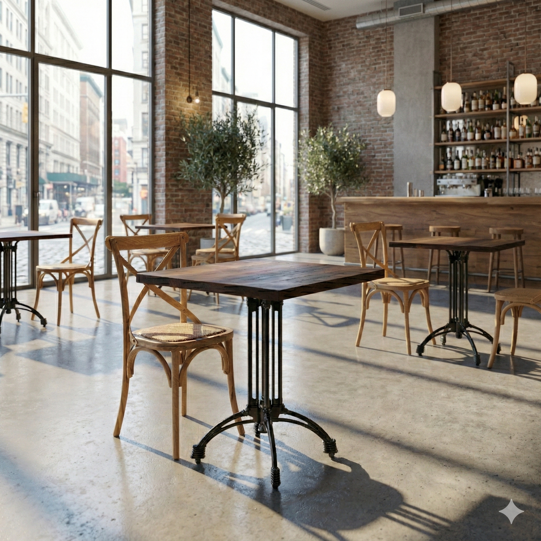 Table top solid birch 38mm, light walnut stain