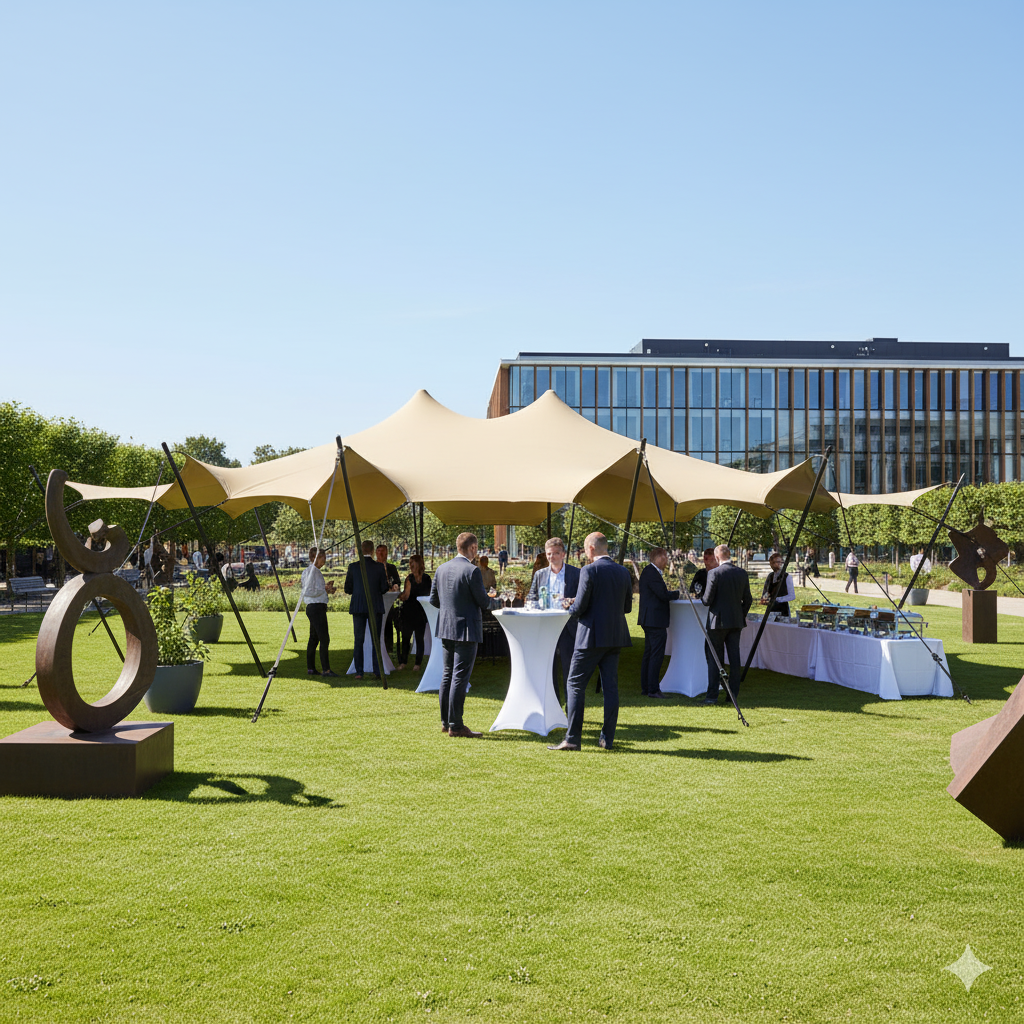 Stretch tent 6x9m -SAND - Complete