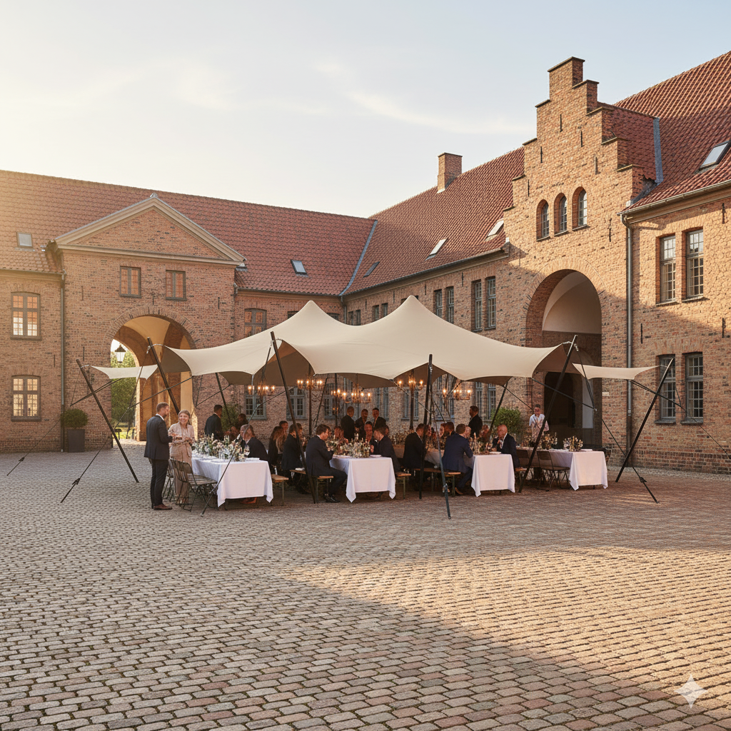 Stretch tent 6x9m -SAND - Complete