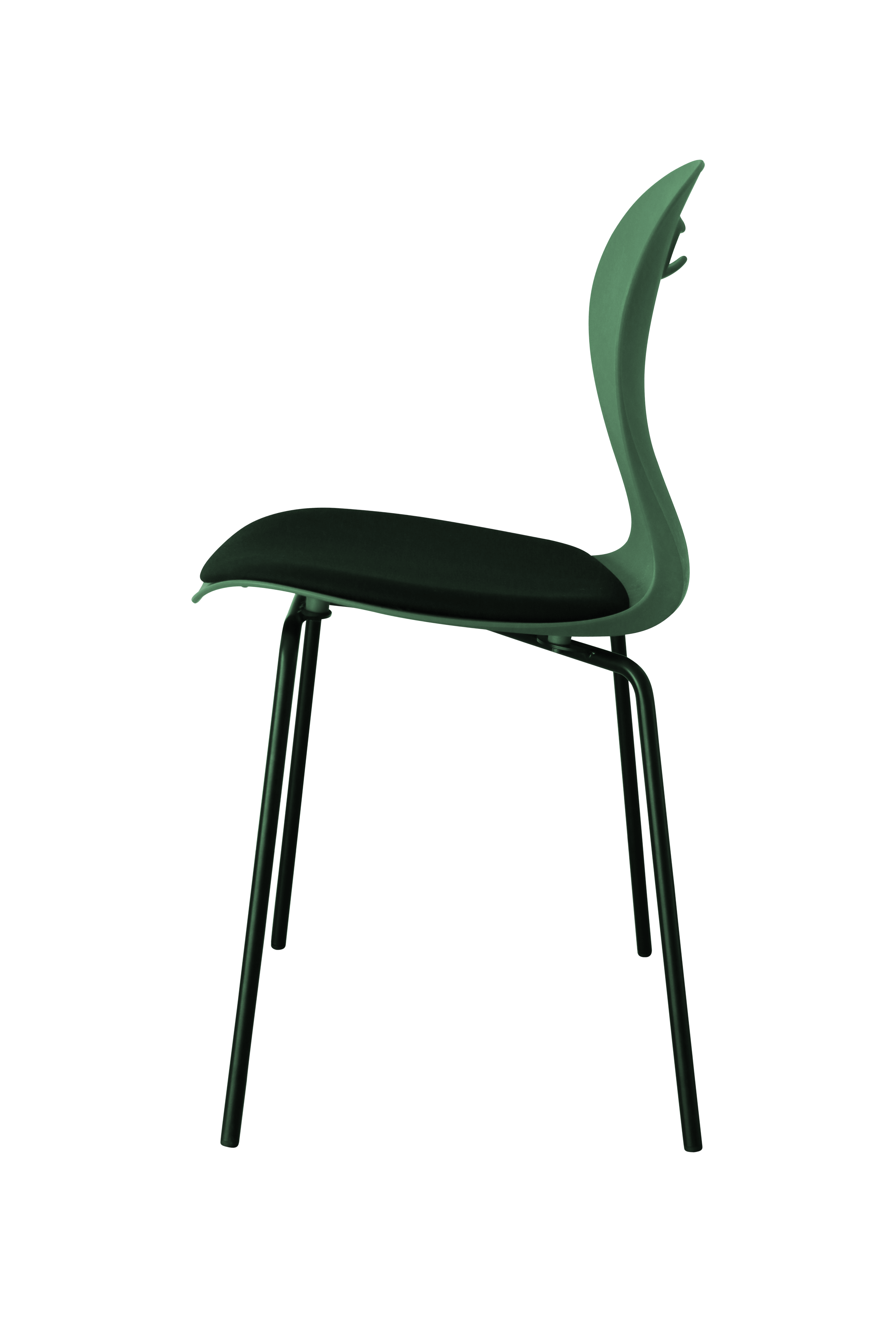 KAROLINE Stackable chair with seat cushion Upcycled plastic