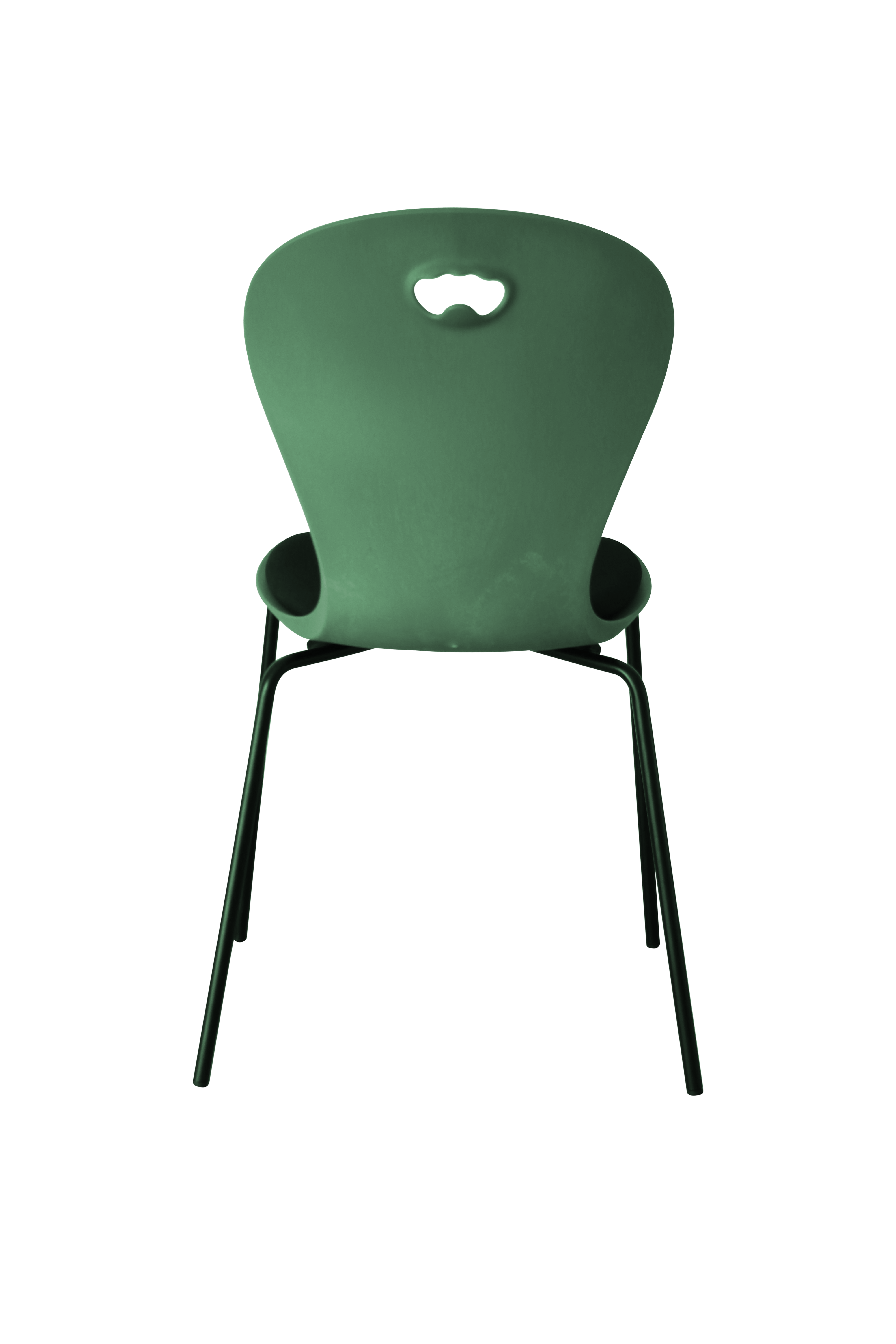 KAROLINE Stackable chair with seat cushion Upcycled plastic