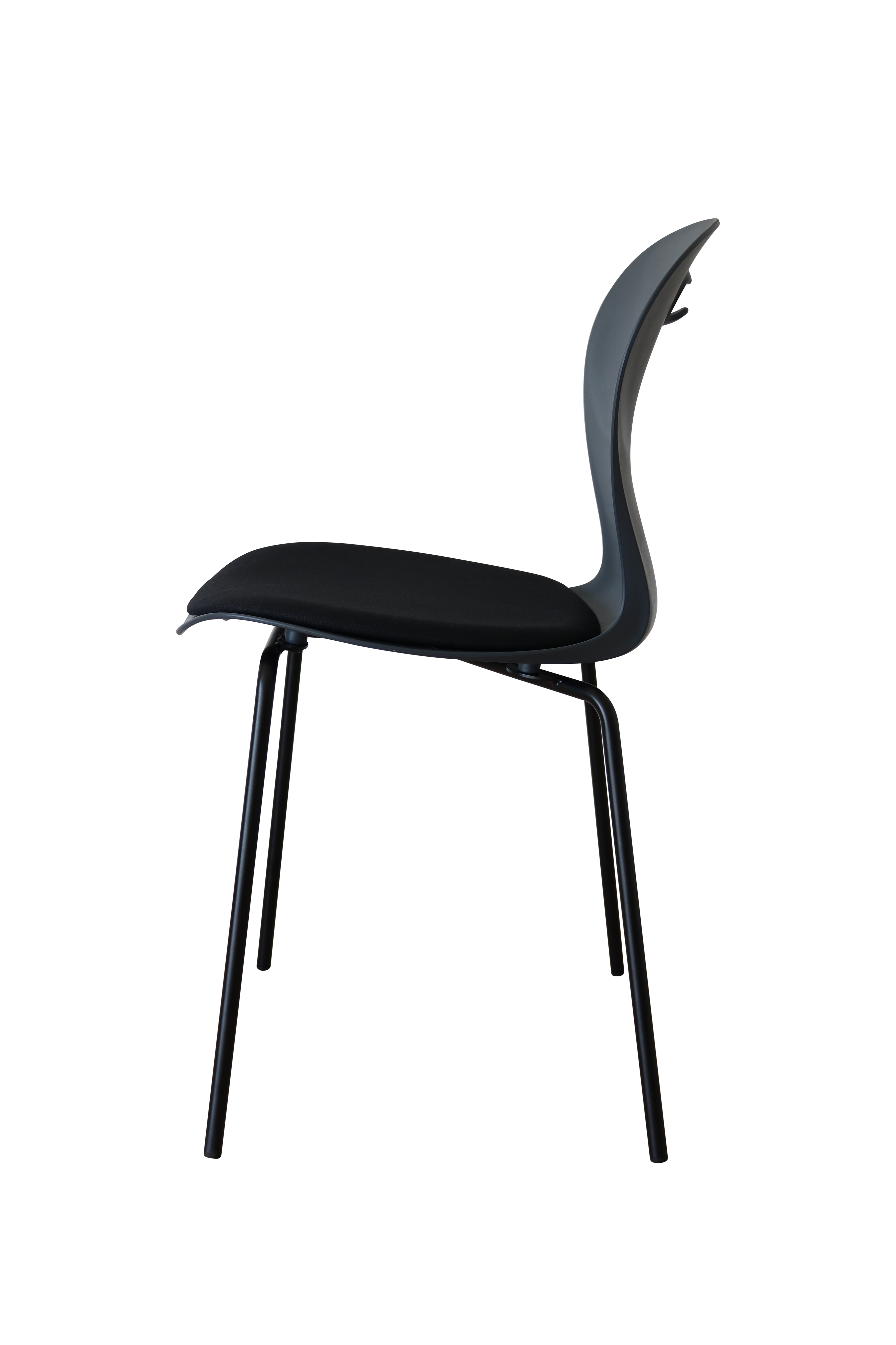 KAROLINE Stackable chair with seat cushion Upcycled plastic