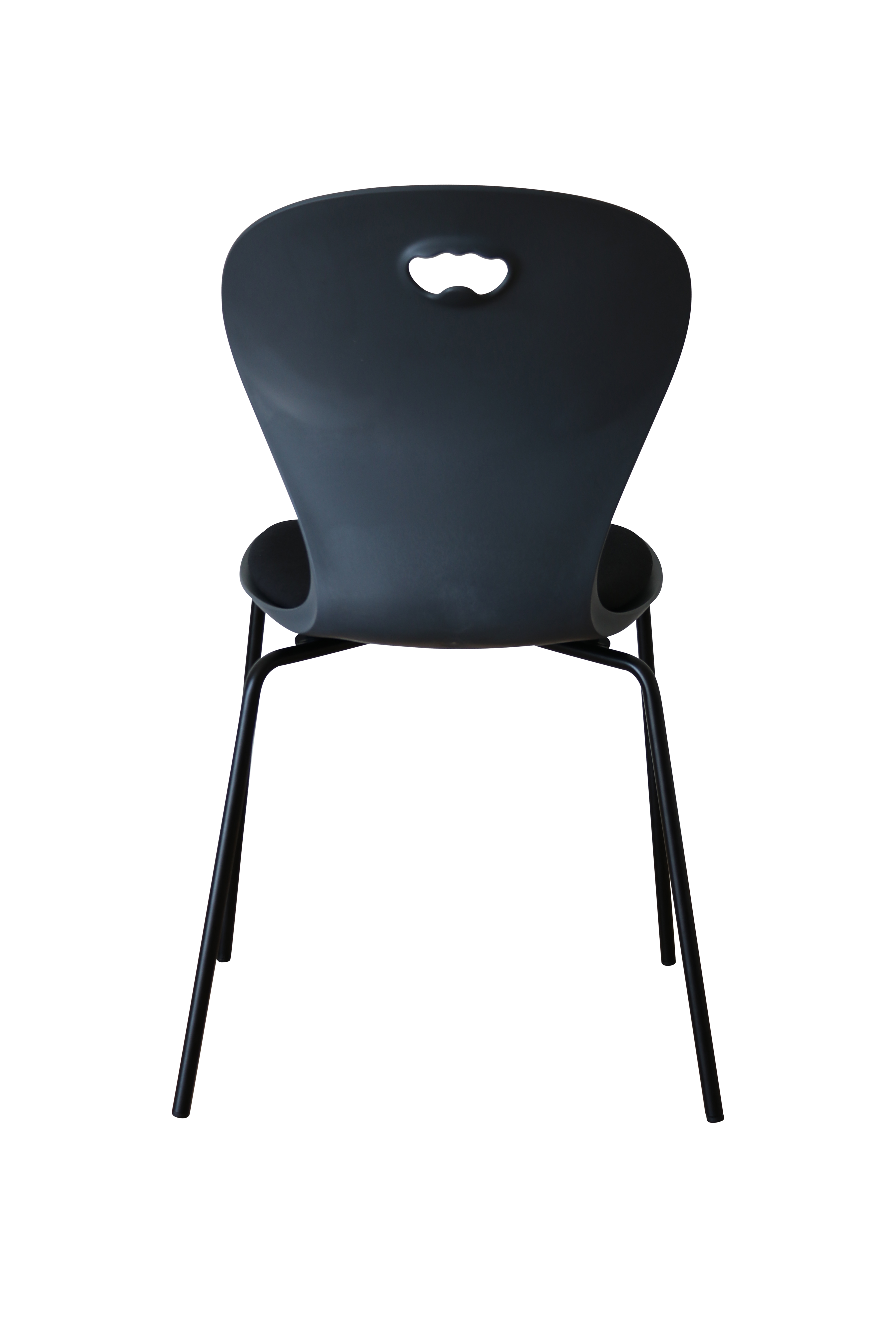KAROLINE Stackable chair with seat cushion Upcycled plastic