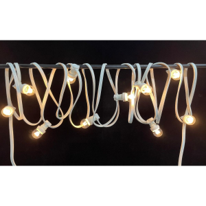 10m light chain, White, 10xE27 sockets, 1m