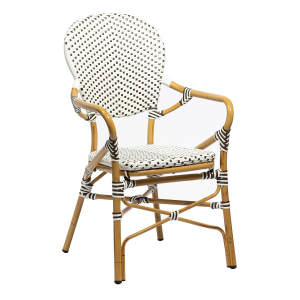 Magda - Cafe chair with armrests - Woven