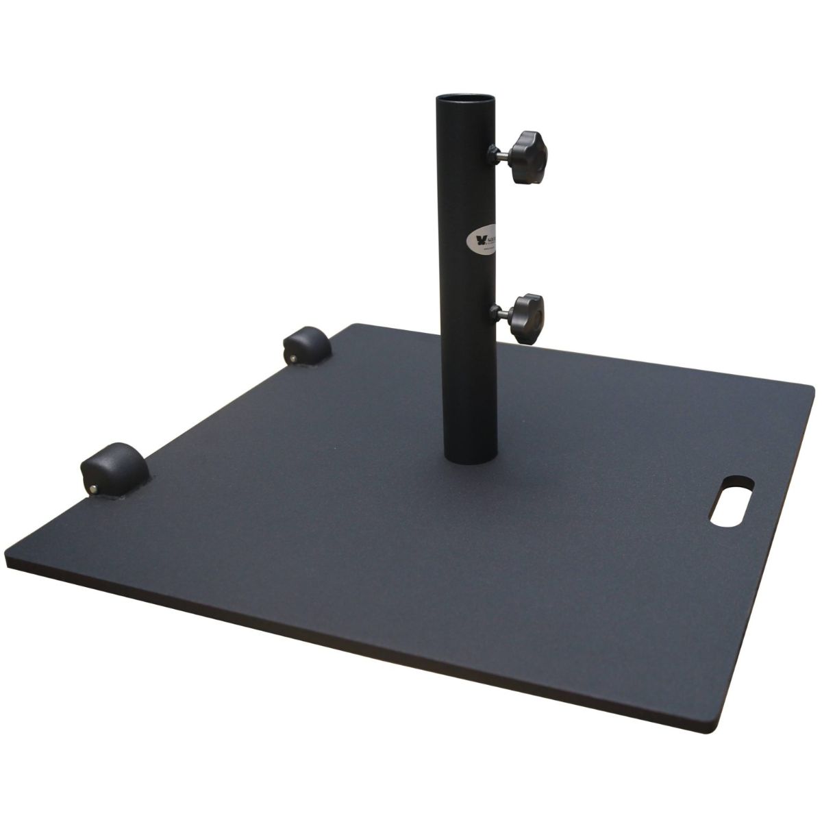 Parasol base, steel with wheels 38kg, Black