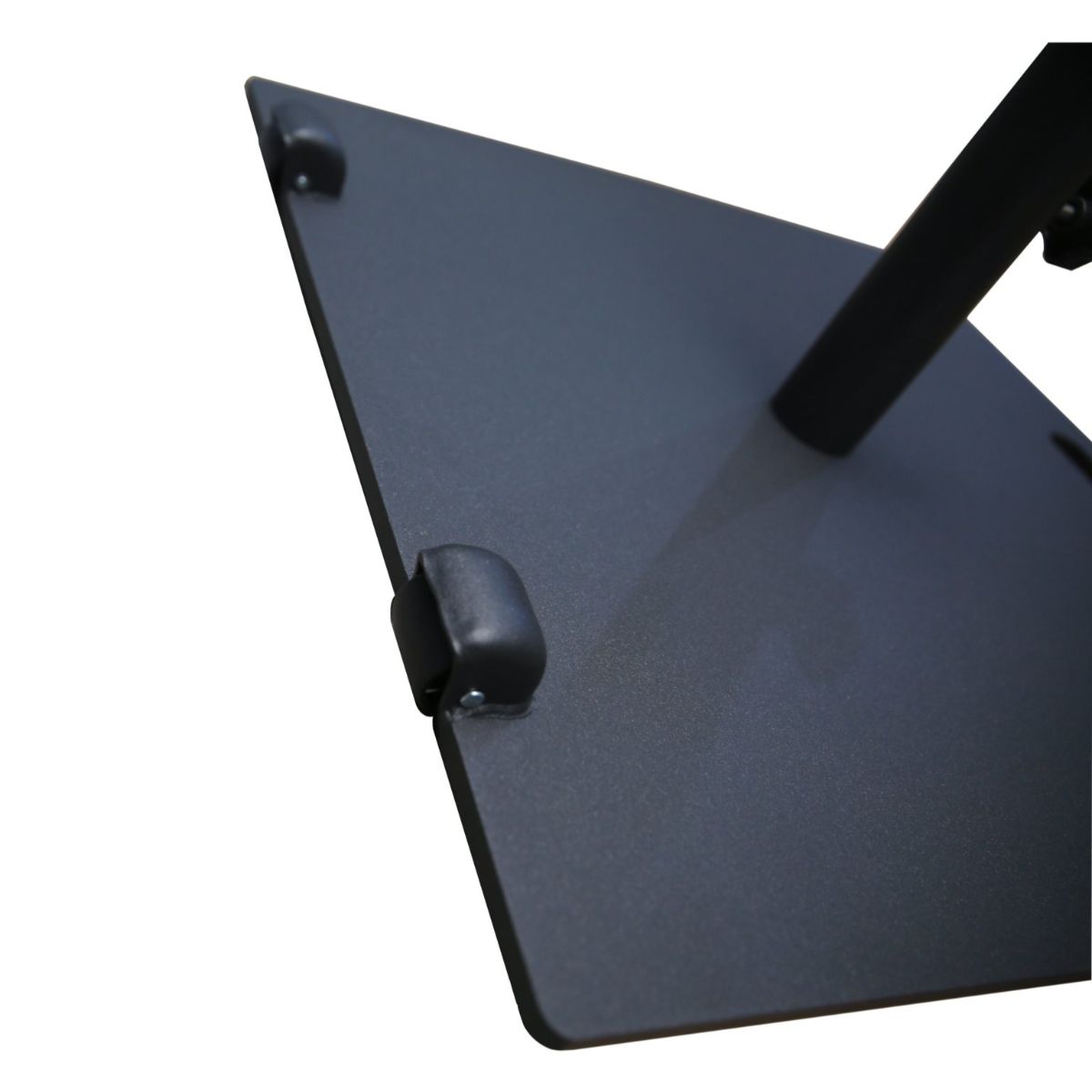 Parasol base, steel with wheels 38kg, Black