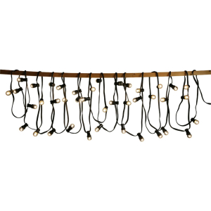 10m light chain, Black, 20xE27 sockets, 0.5m