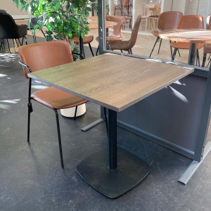 Massive oak table top, tobacco stained square