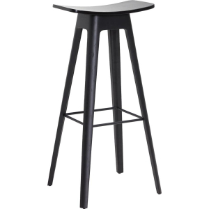 HC1 bar stool black finer seat with seat height 80cm