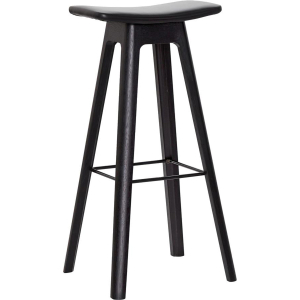HC1 bar stool black PU leather seat with seat height 80cm