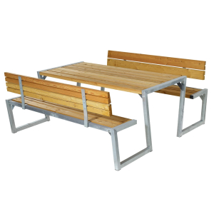 Zigma Table/Bench Set with 2 Backrests