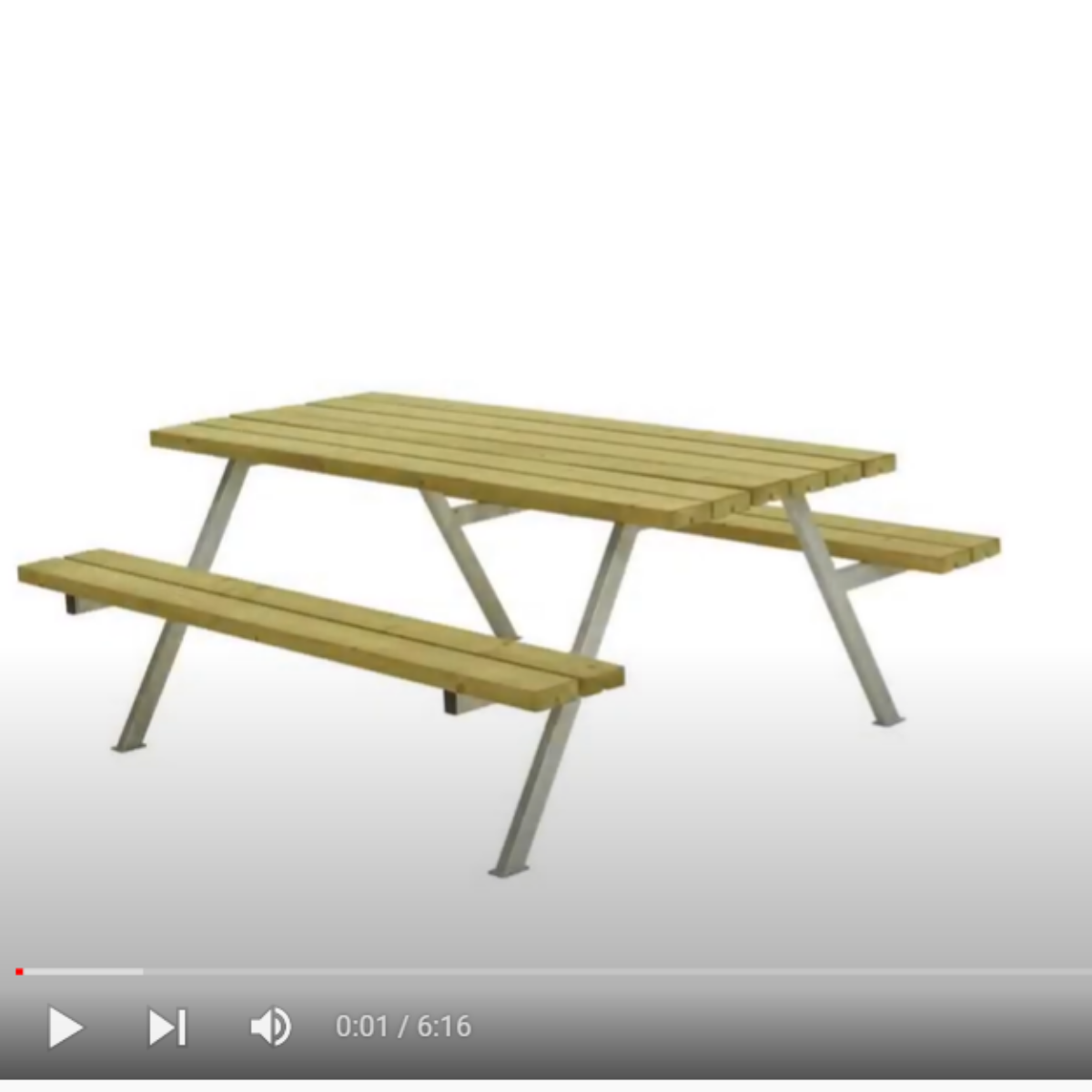 Alpha Table/Bench Set 118x161x73cm