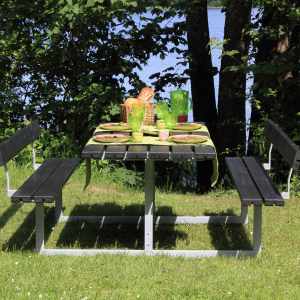 Basic Table/Bench Set with 2 Backrests