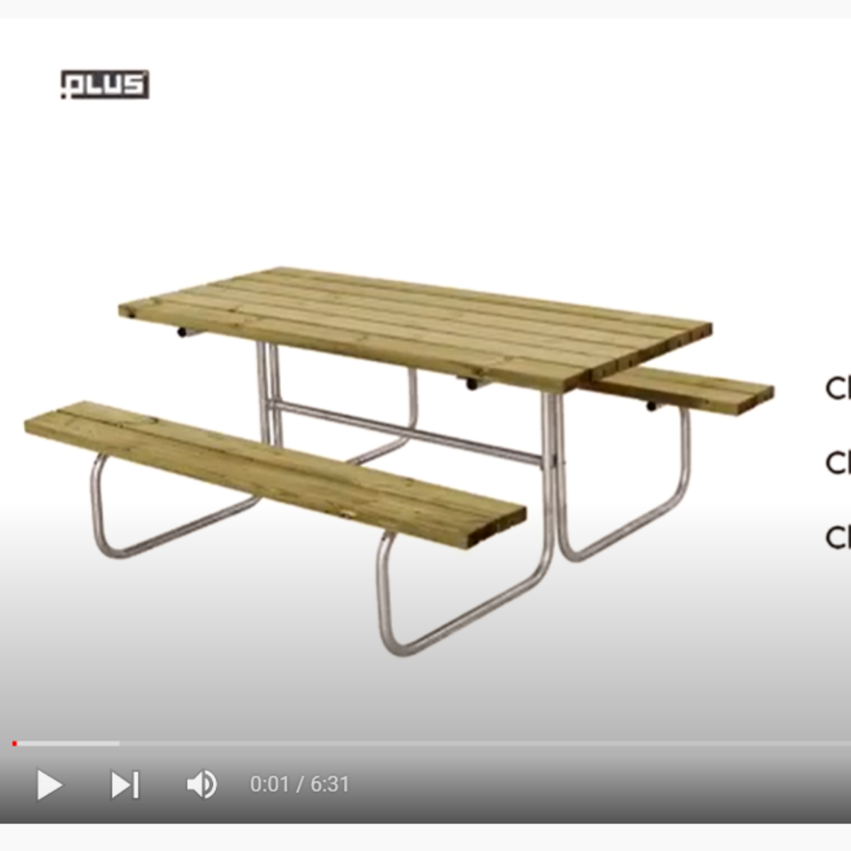 Classic Table/Bench Set