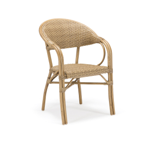 Toulouse - Cafe chair with armrests - wicker