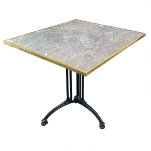 WERZALIT - Marble Sicili tabletop with brass edge square