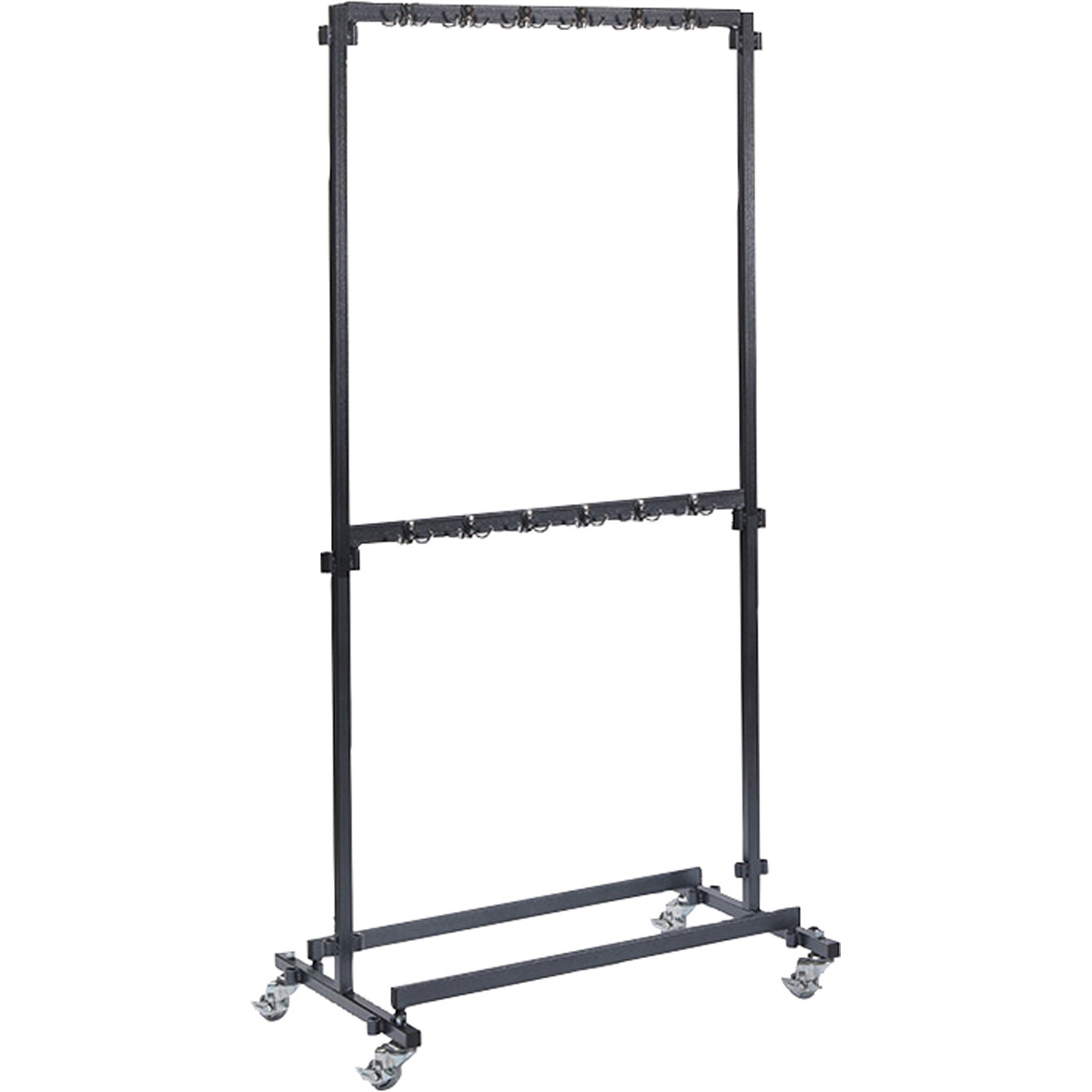 Wardrobe rack with hooks, wheels