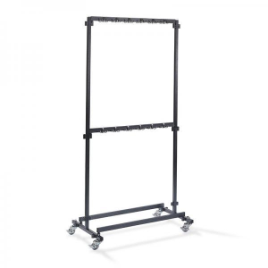 Coat rack with hooks, wheels